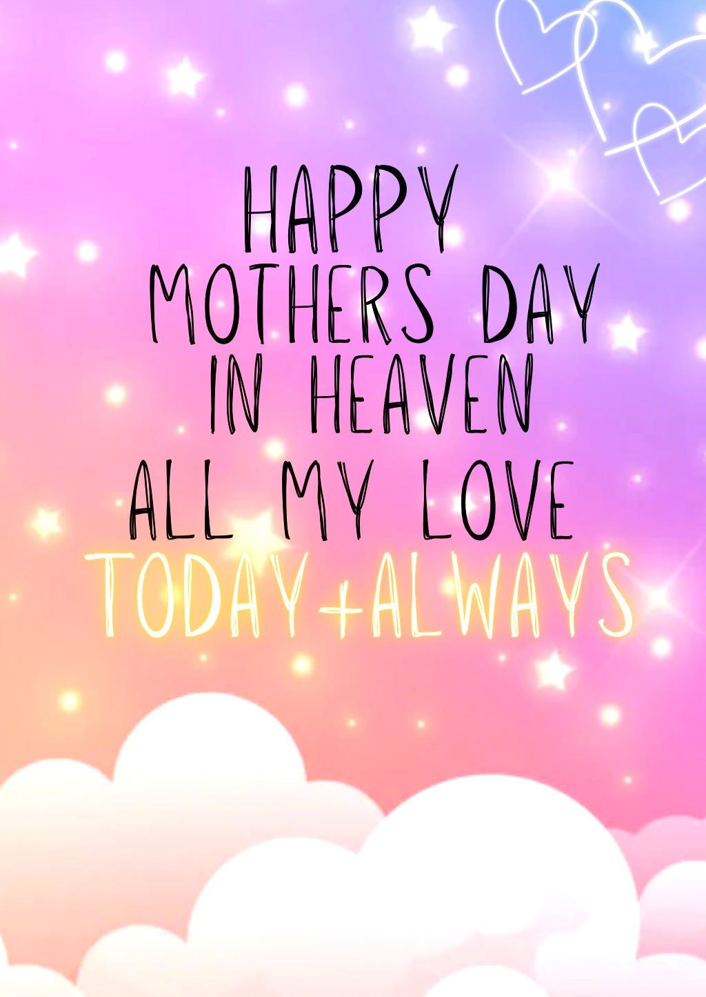 Mothers Day In Heaven - Greeting Card
