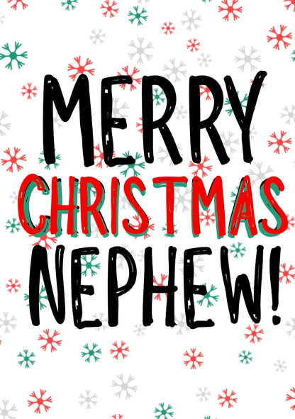 Merry Christmas Nephew -  Greeting Card