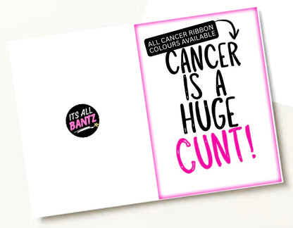 Cancer Is A Cunt -  Greeting Card