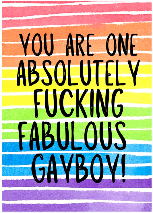Fabulous Gayboy -  Greeting Card