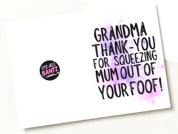 Grandma Thank You - Greeting Card