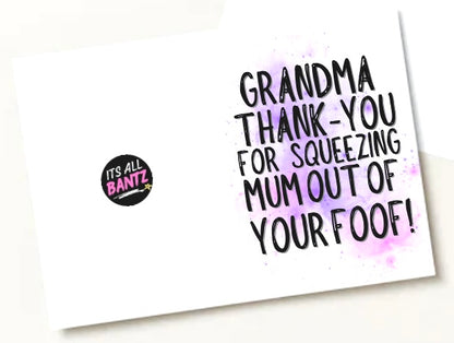 Grandma Thank You - Greeting Card
