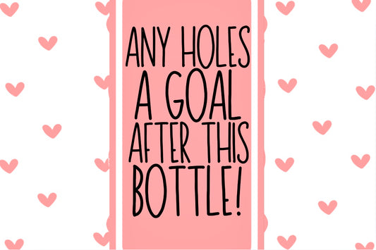 Any Holes A Goal - Wine Bottle Label