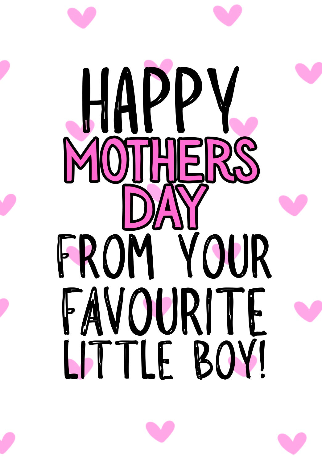 Favourite Little Boy - Greeting Card