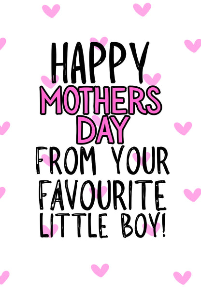 Favourite Little Boy - Greeting Card