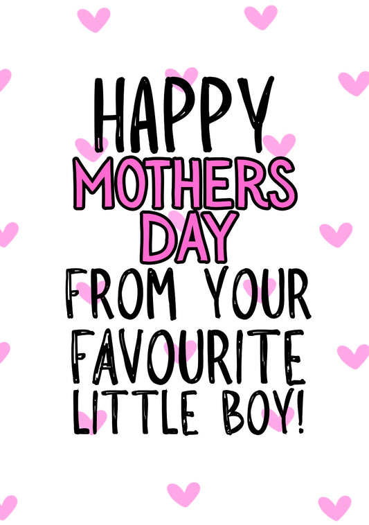 Favourite Little Boy - Greeting Card