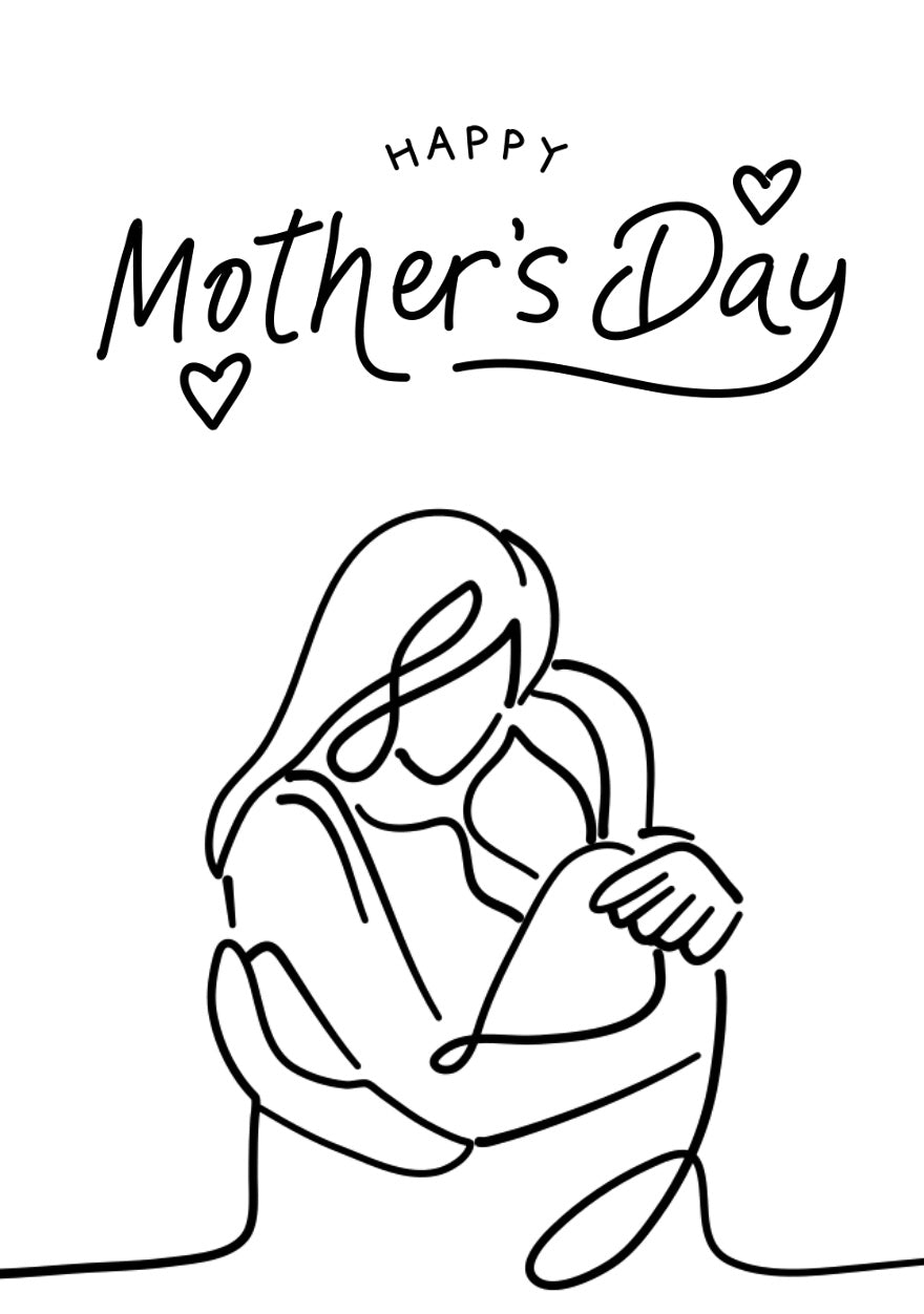 Mothers Day Silhouette - Greeting Card