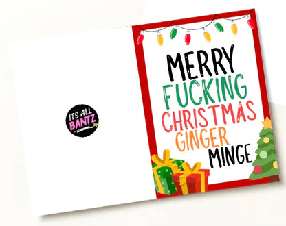 Christmas Ginger Minge -  Greeting Card