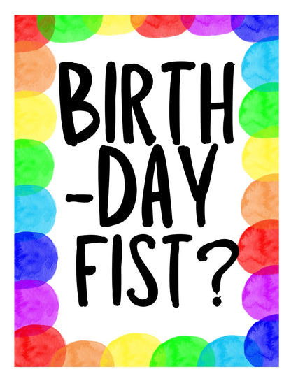 Birthday Fist - Greeting Card