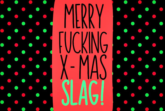 Merry Xmas Slag - Wine Bottle Label