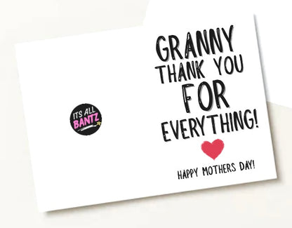 Granny Thank You - Greeting Card