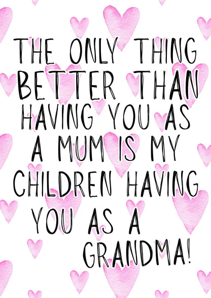 You As A Grandma - Greeting Card