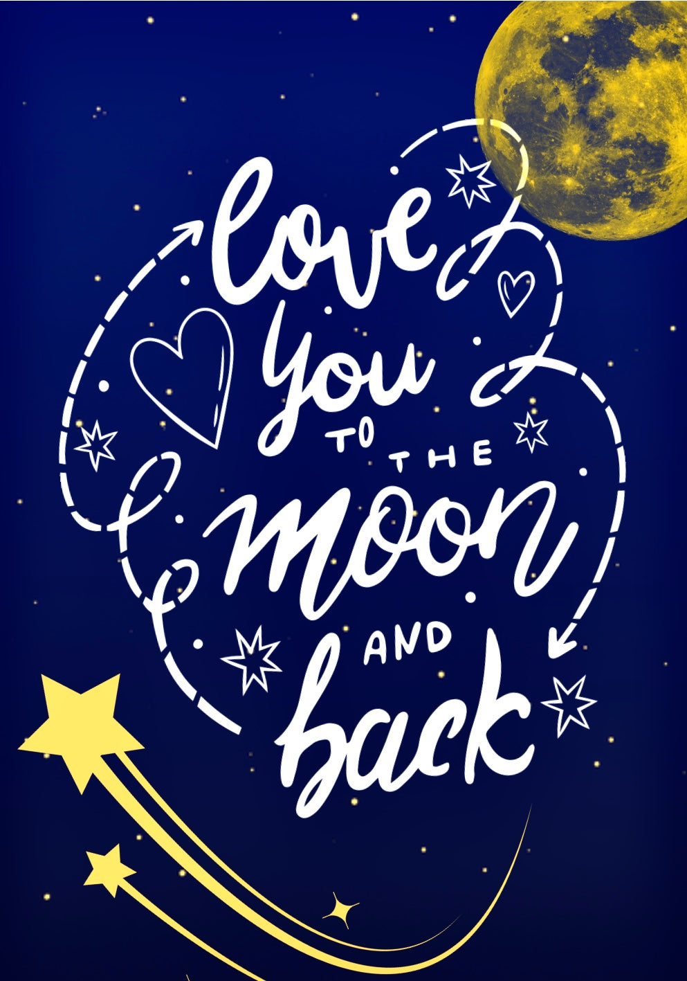 To The Moon and Back - Greeting Card