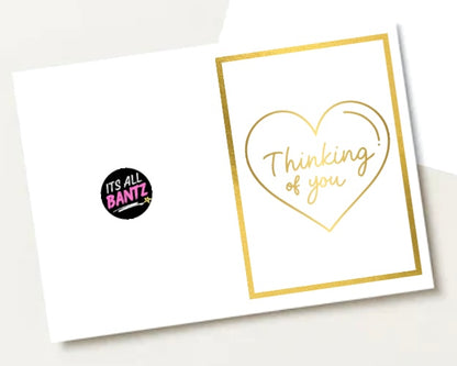 Thinking Of You Gold - Greeting Card