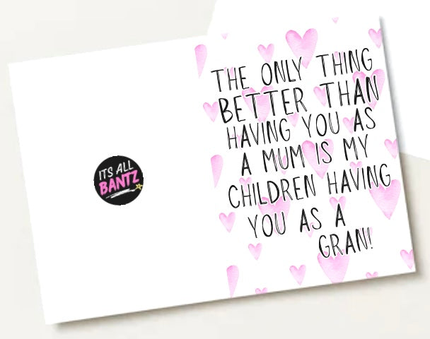 You As A Gran - Greeting Card