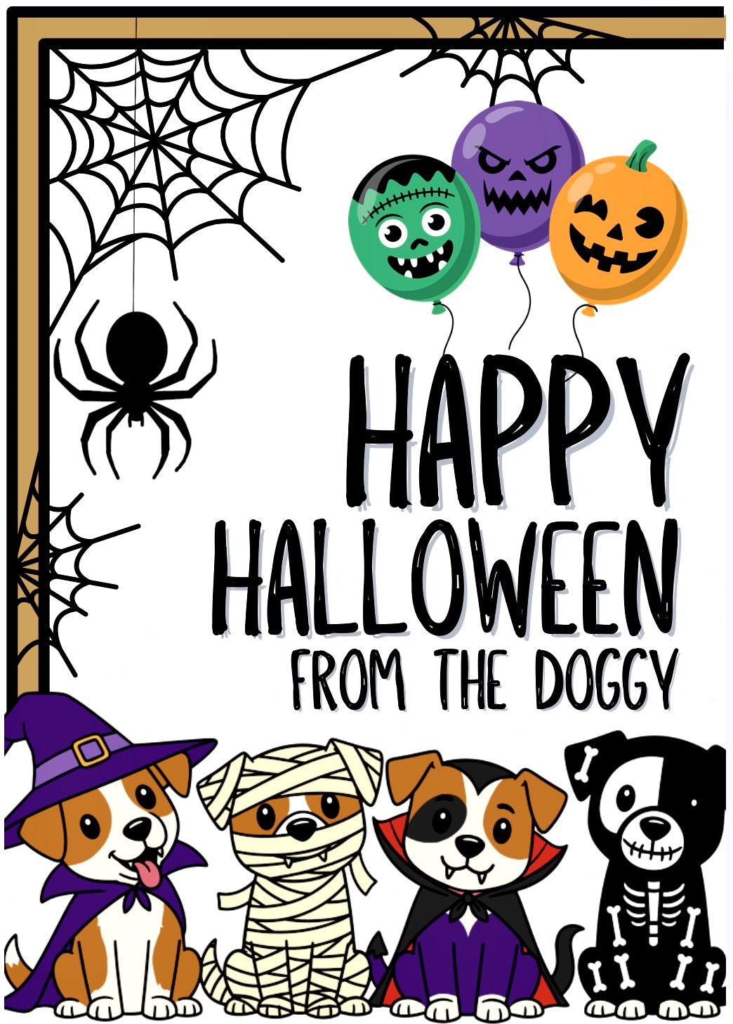 Happy Halloween From The Dog -  Greeting Card