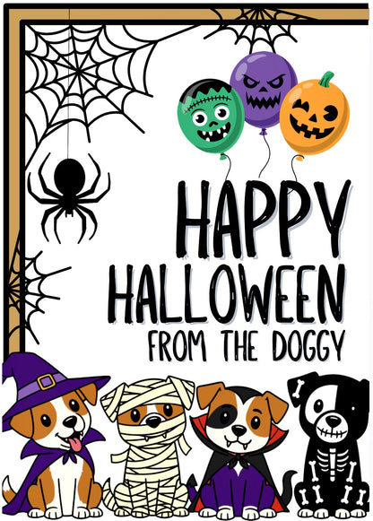 Happy Halloween From The Dog -  Greeting Card