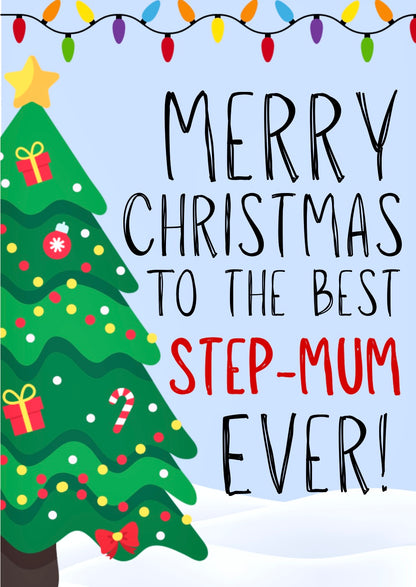 Merry Christmas Stepmum -  Greeting Card