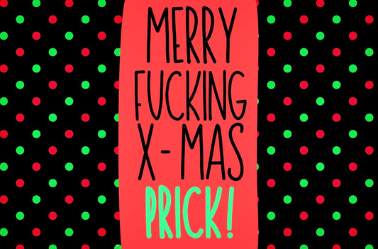 Merry Xmas Prick - Wine Bottle Label