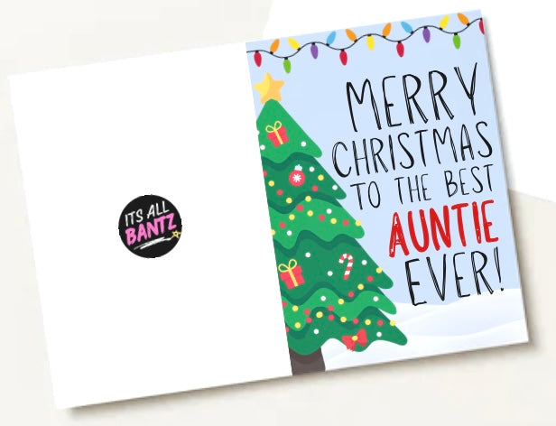 Merry Christmas Auntie -  Greeting Card