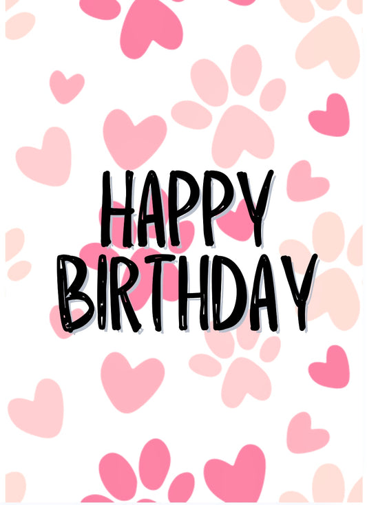 Happy Birthday Cat -  Greeting Card