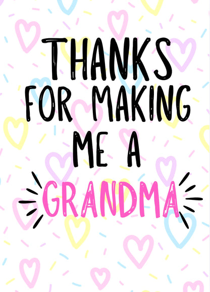 Thanks Grandma -  Greeting Card