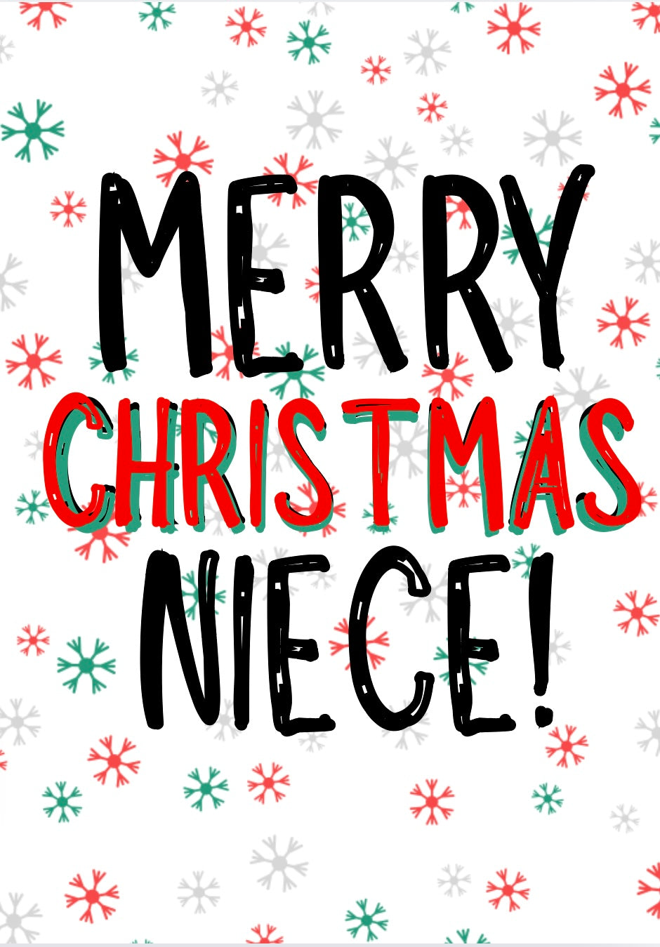 Merry Christmas Niece -  Greeting Card