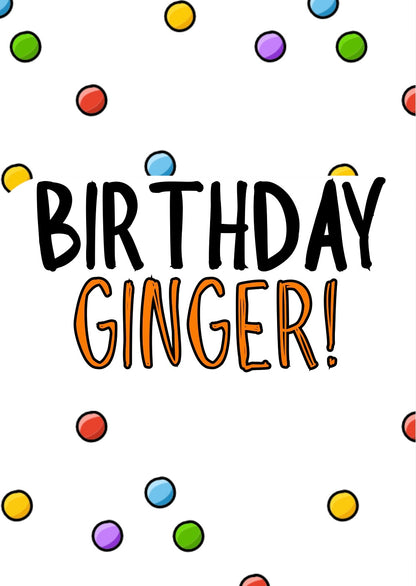 Birthday Ginger - Greeting Card