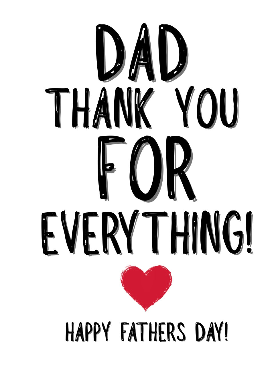 Dad Thank You - Greeting Card