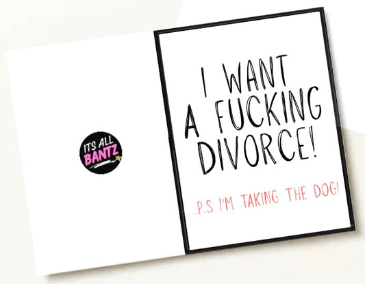 Taking The Dog -  Greeting Card