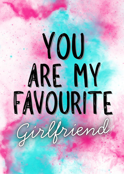 Favourite Girlfriend - Greeting Card