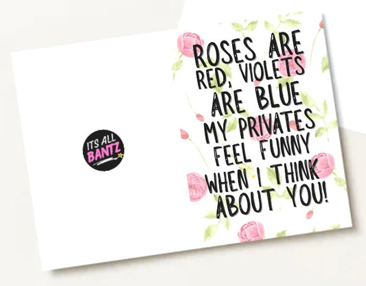 My Privates Feel Funny - Greeting Card