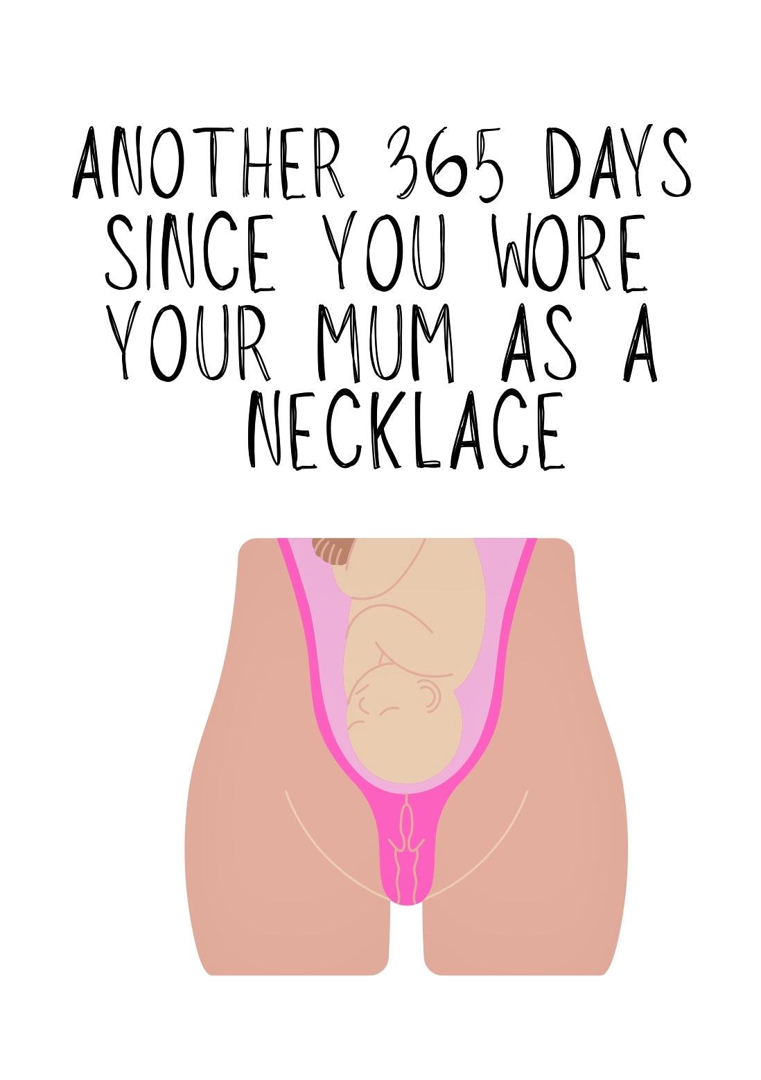 Wore Mum As A Necklace - Greeting Card