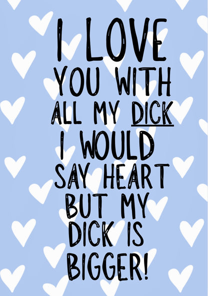 All My Dick - Greeting Card