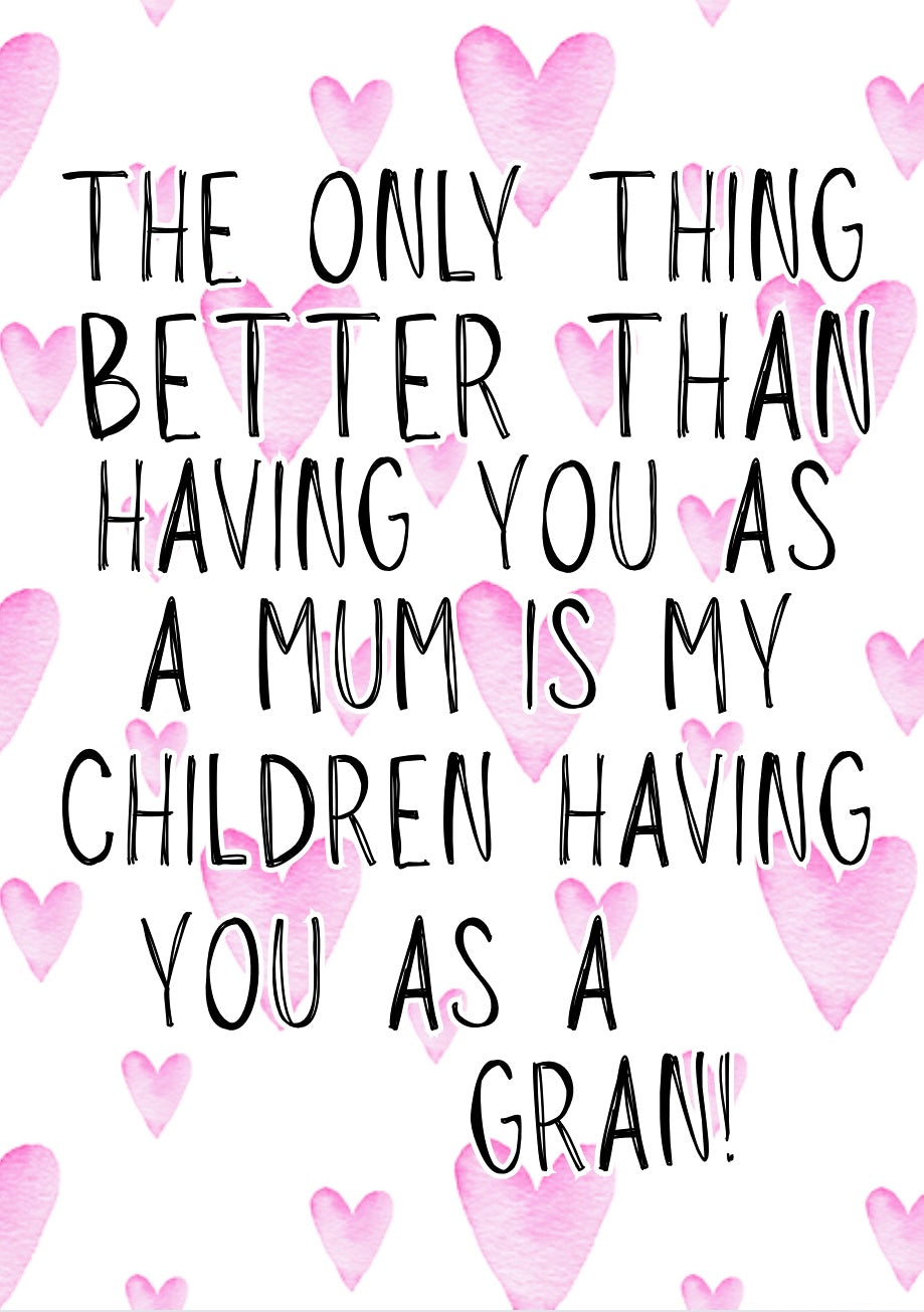 You As A Gran - Greeting Card