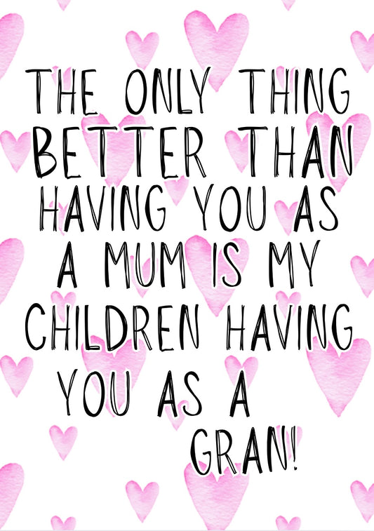 You As A Gran - Greeting Card