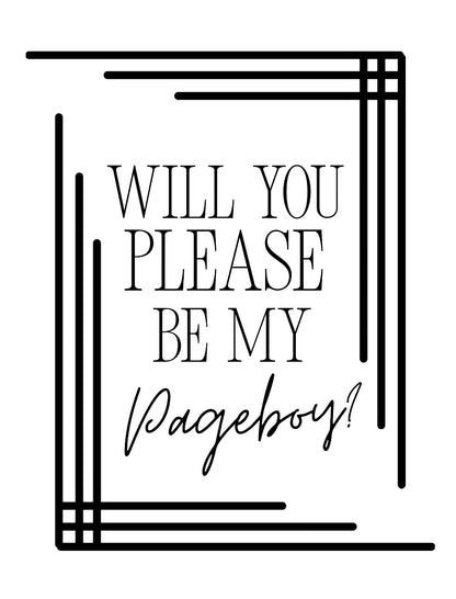 Be My Pageboy? -  Greeting Card