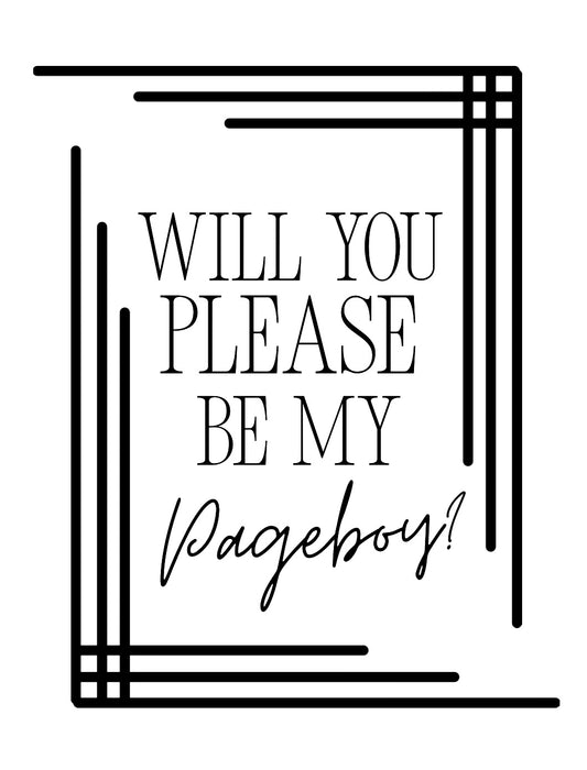 Be My Pageboy? -  Greeting Card