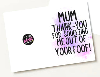 Mum Thank You - Greeting Card