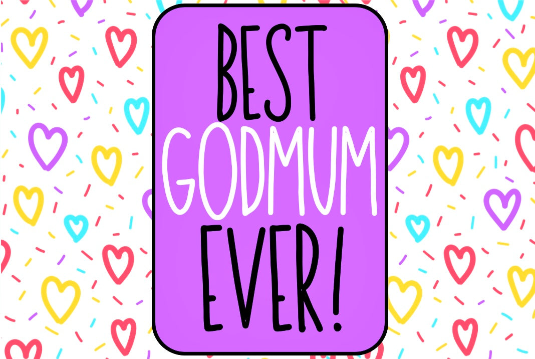 Best Godmum Ever - Wine Bottle Label