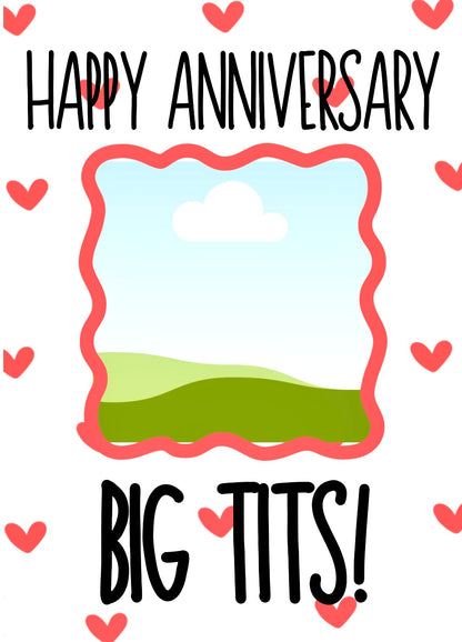 Anniversary Big Tits - Greeting Card