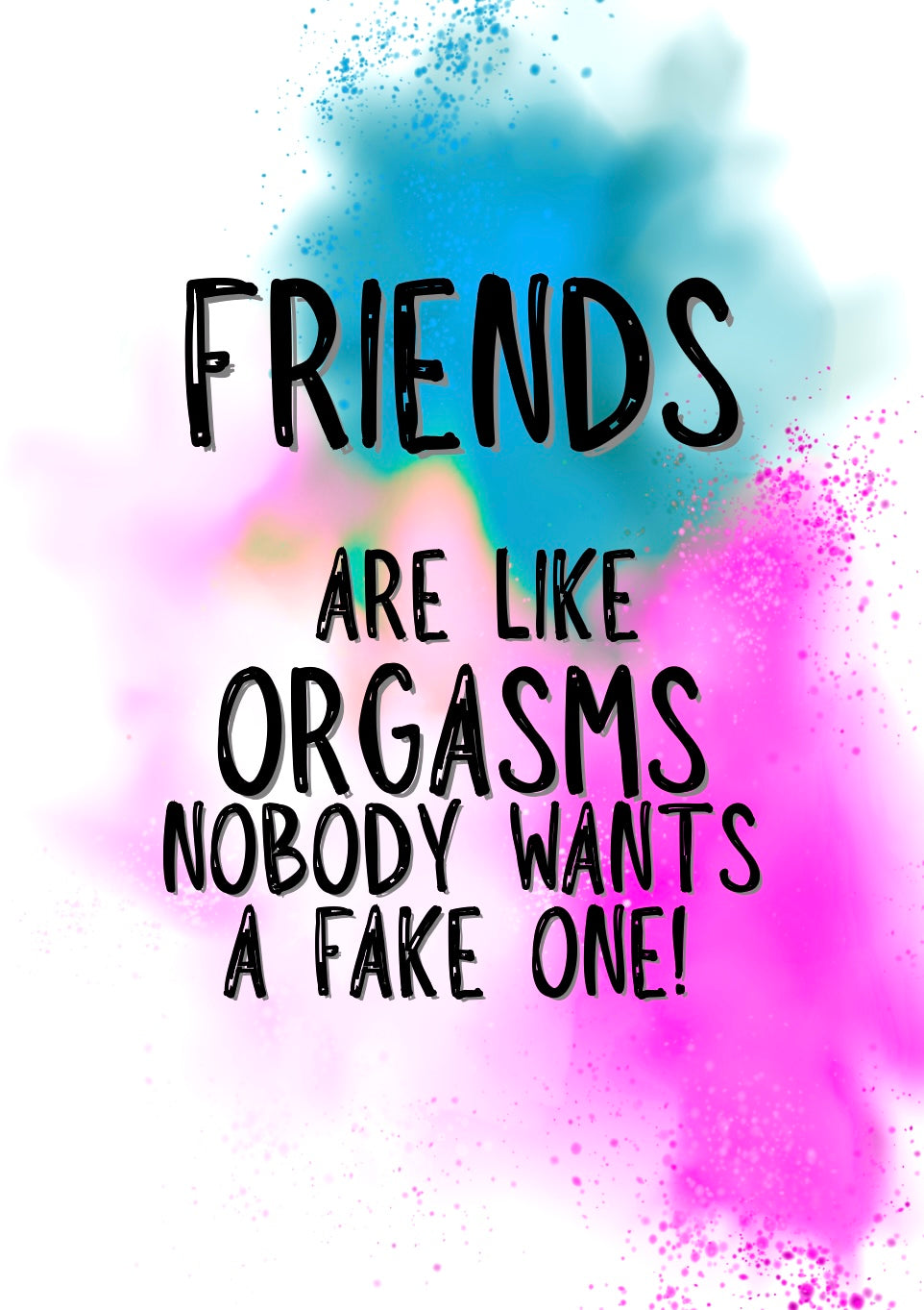 Fake Orgasm - Greeting Card