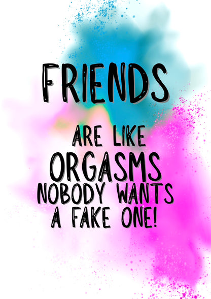 Fake Orgasm - Greeting Card