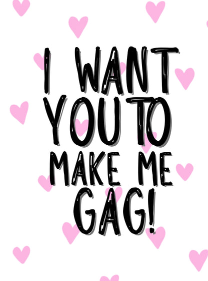 Make Me Gag - Greeting Cardm