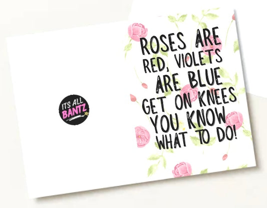 Get On Your Knees - Greeting Card