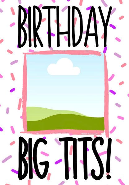 Birthday Big Tits - Greeting Card