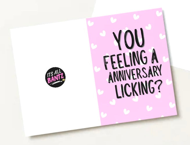 Anniversary Licking - Greeting Card