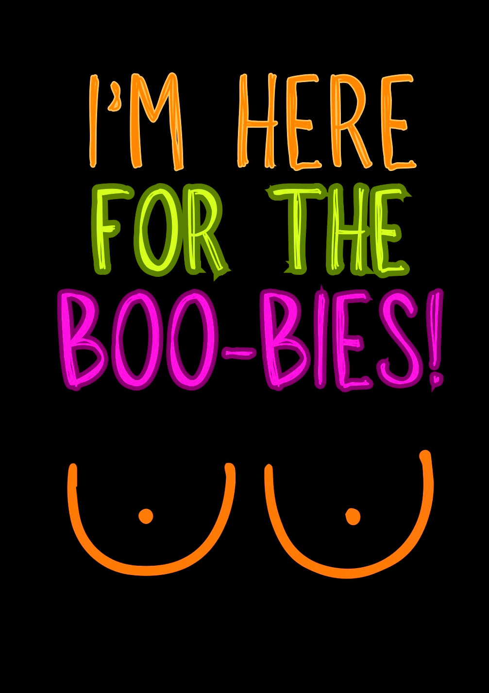Here For The Boobies - Greeting Card