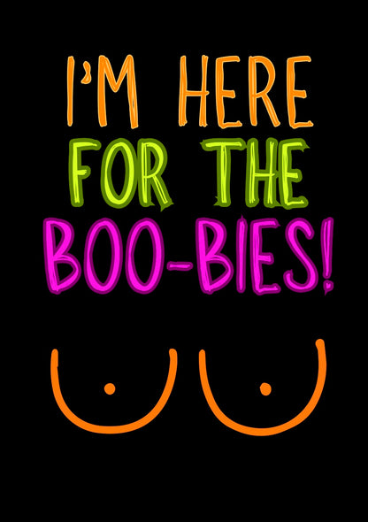 Here For The Boobies - Greeting Card