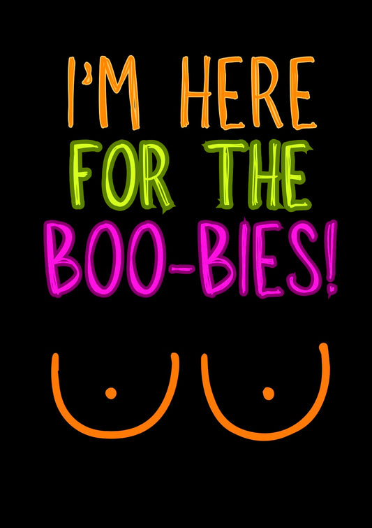 Here For The Boobies - Greeting Card